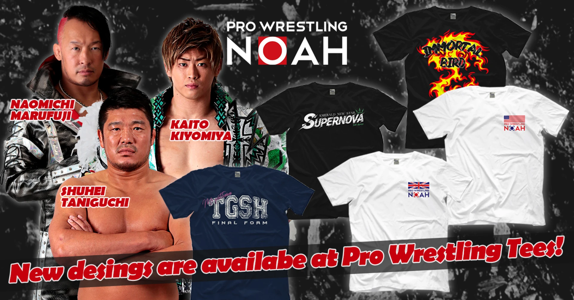 New desings are availabe at Pro Wrestling Tees!　／　"prowrestlingtees"に新商品が登場！