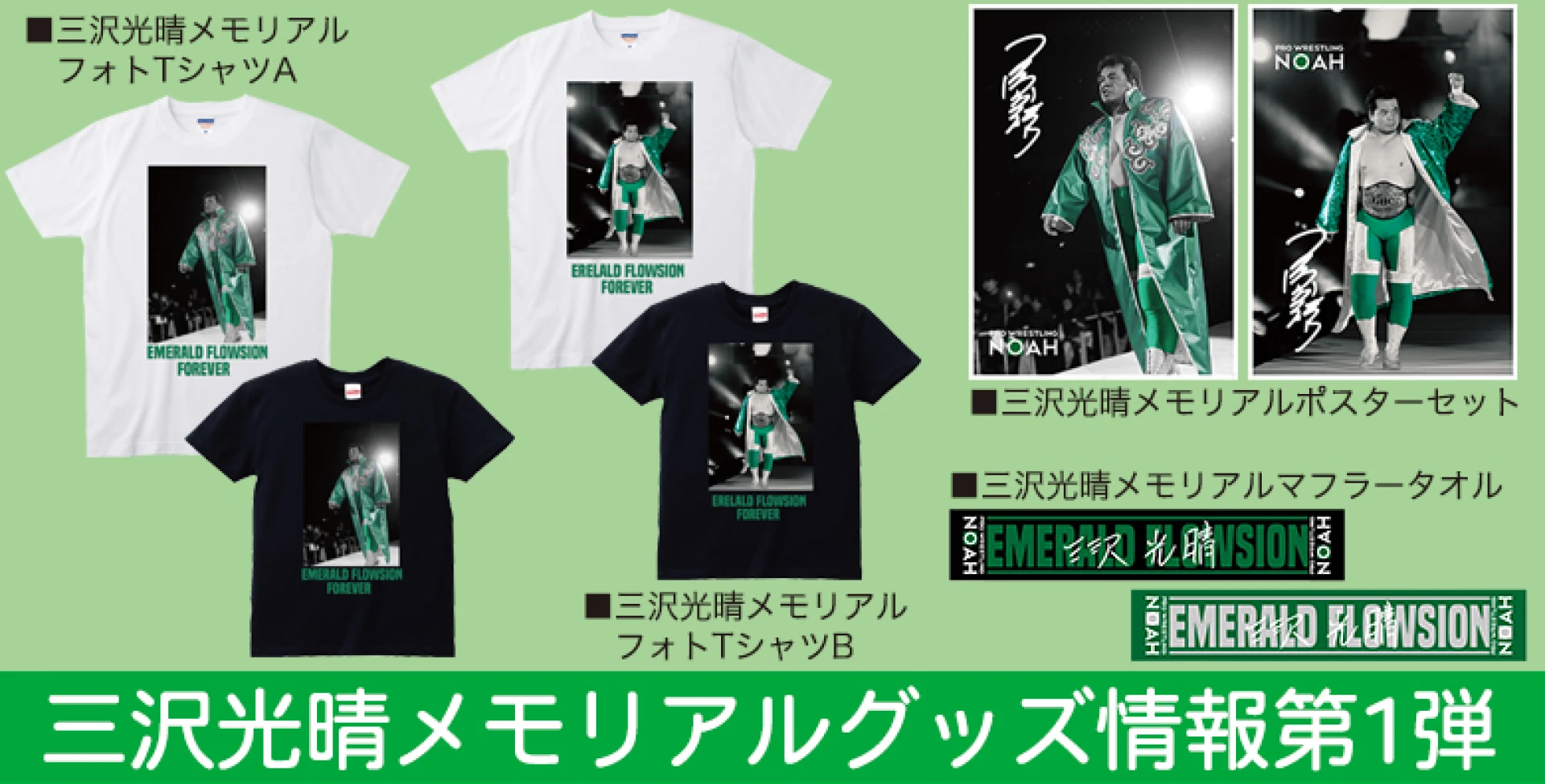 【当時モノ/送料無料】 三沢光晴 Tシャツ プロレスリング・ノア XL 深緑