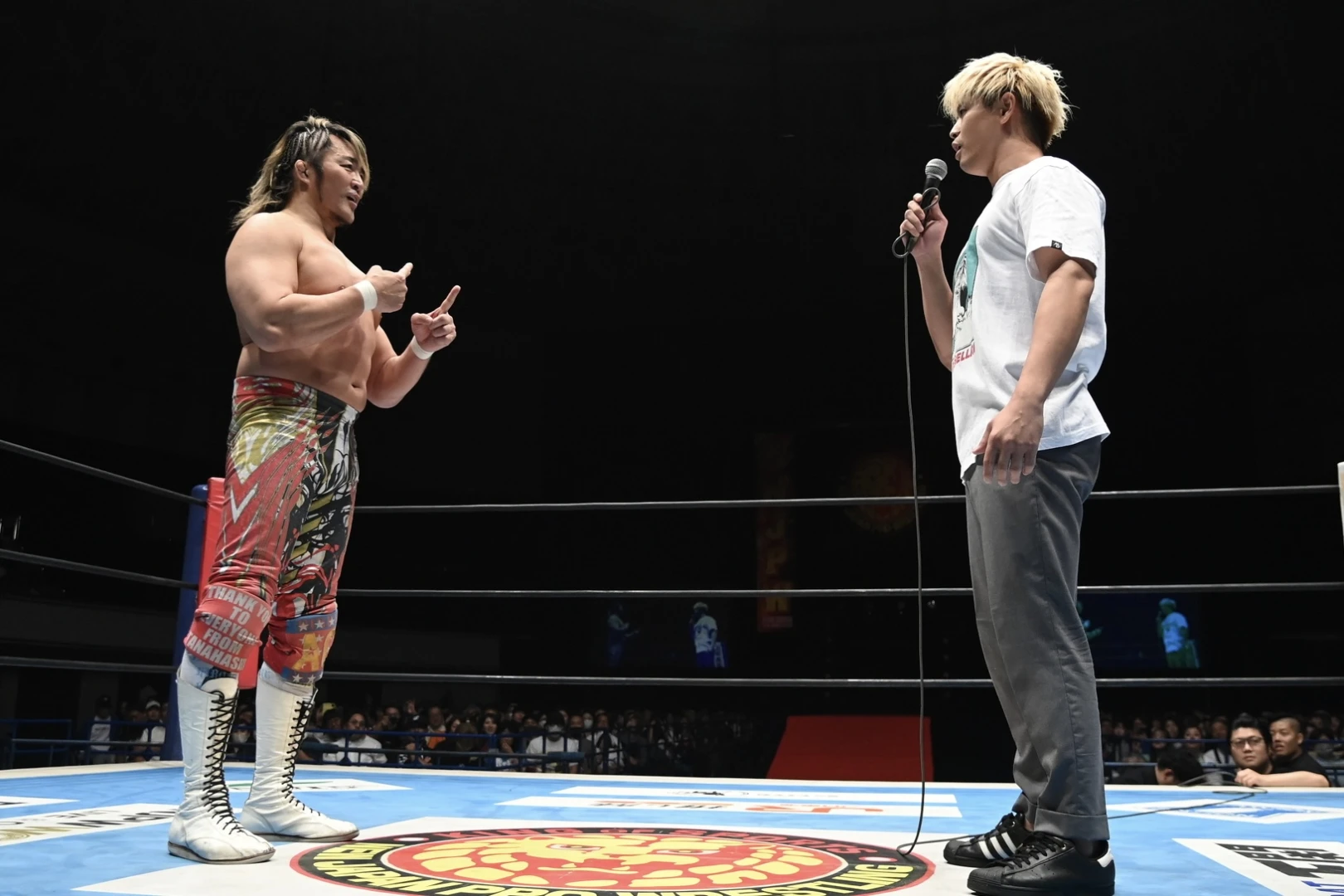 【10.11両国参戦か】新日本プロレス神戸大会に清宮海斗が電撃登場！棚橋弘至に両国参戦直訴！「両国、自分とタッグを組んでください！」