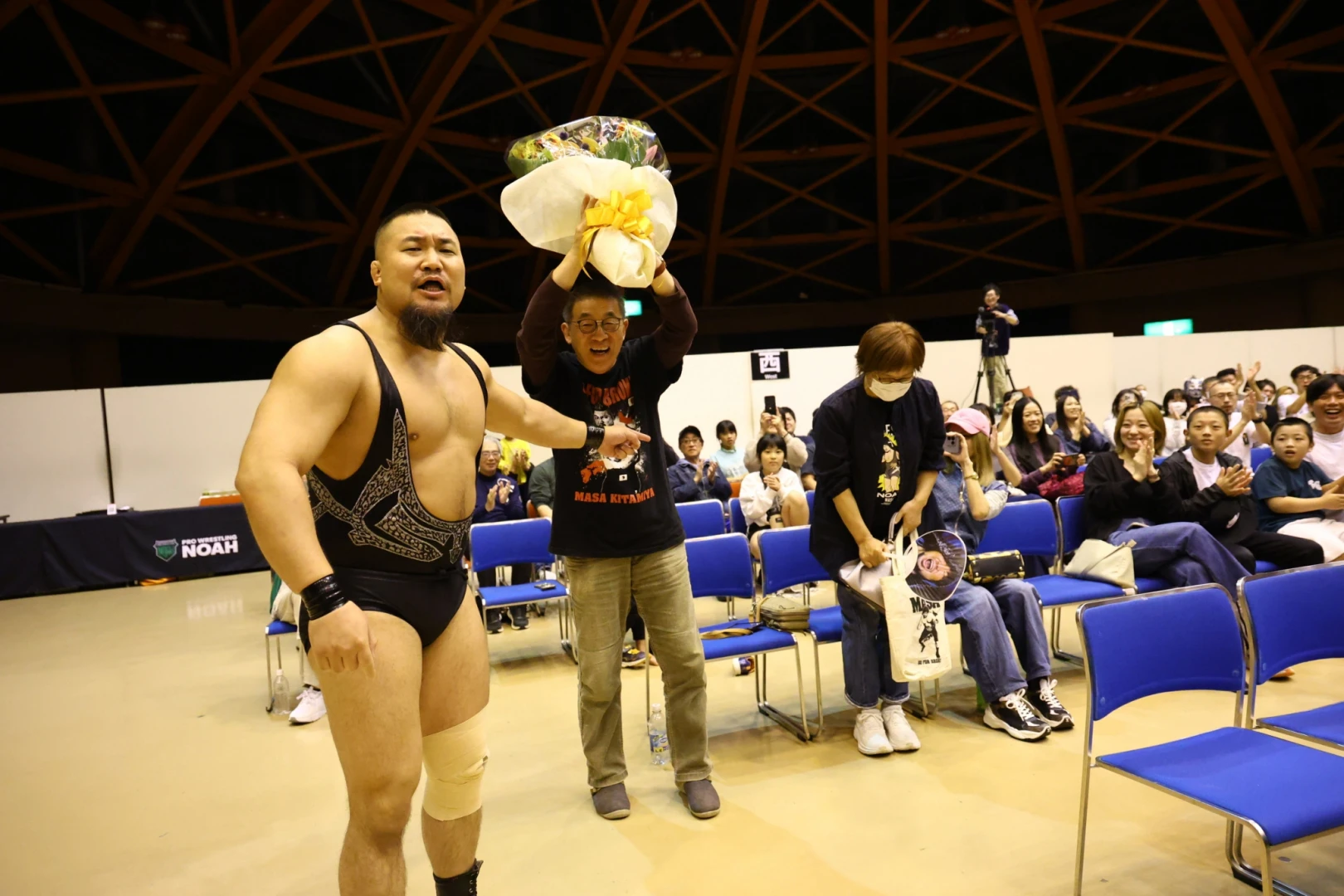 【10.18富山・バックステージコメント】黒い勝利も大北宮コール…マサ北宮がデビュー15周年試合でYoshiki粉砕! 両親とも抱擁▼GHC王者・内藤が久々・高岡テクノドームで鮮やかデスティーノ発射▼小田嶋が政岡直接ピンで両国ジュニアタッグ戦へ反撃▼鶴屋がセミ抜擢で奮闘 煌牙がFOK葬も「今日の鶴屋は最高だったよ」