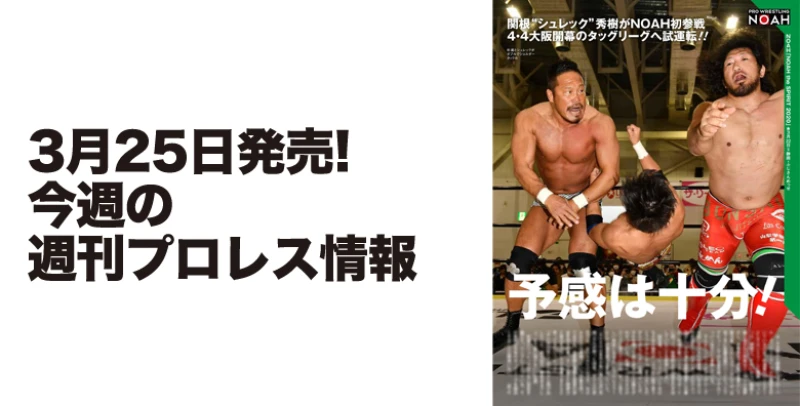 ３月25日（水）発売の「週刊プロレス」４月８日号