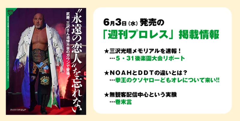 【６月２日（水）発売の「週刊プロレス」６月16日号】