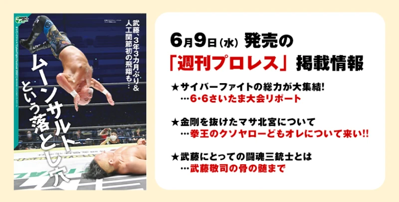 【６月９日（水）発売の「週刊プロレス」６月23日号】