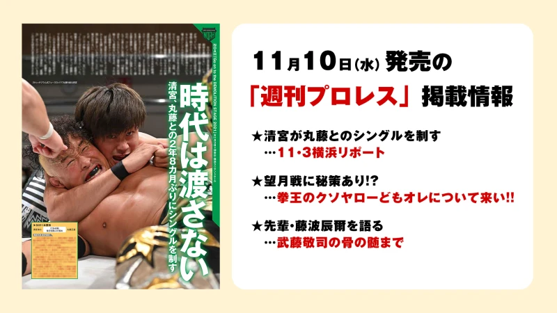 11月10日（水）発売の「週刊プロレス」11月24日号