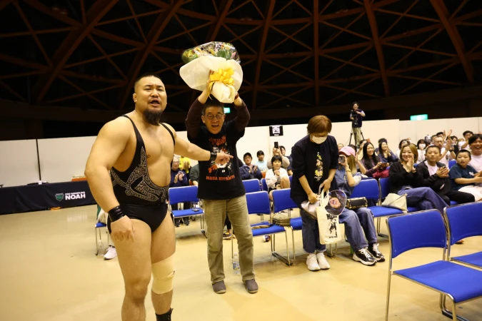 【10.18富山・バックステージコメント】黒い勝利も大北宮コール…マサ北宮がデビュー15周年試合でYoshiki粉砕! 両親とも抱擁▼GHC王者・内藤が久々・高岡テクノドームで鮮やかデスティーノ発射▼小田嶋が政岡直接ピンで両国ジュニアタッグ戦へ反撃▼鶴屋がセミ抜擢で奮闘 煌牙がFOK葬も「今日の鶴屋は最高だったよ」