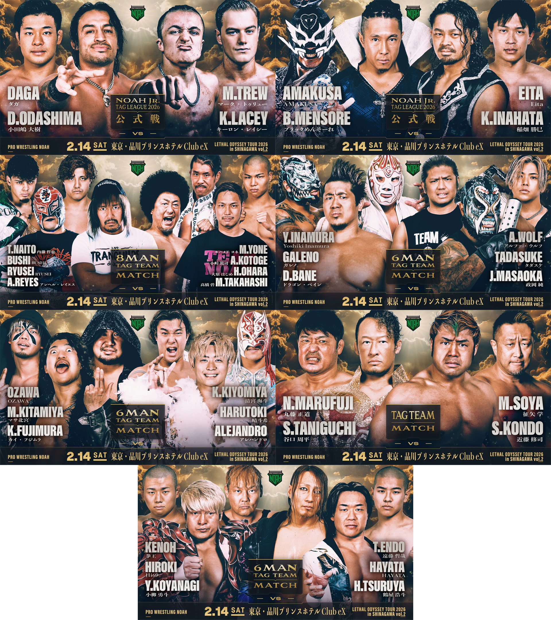 2.14品川大会（夜）】全対戦カード決定のお知らせ | プロレスリング