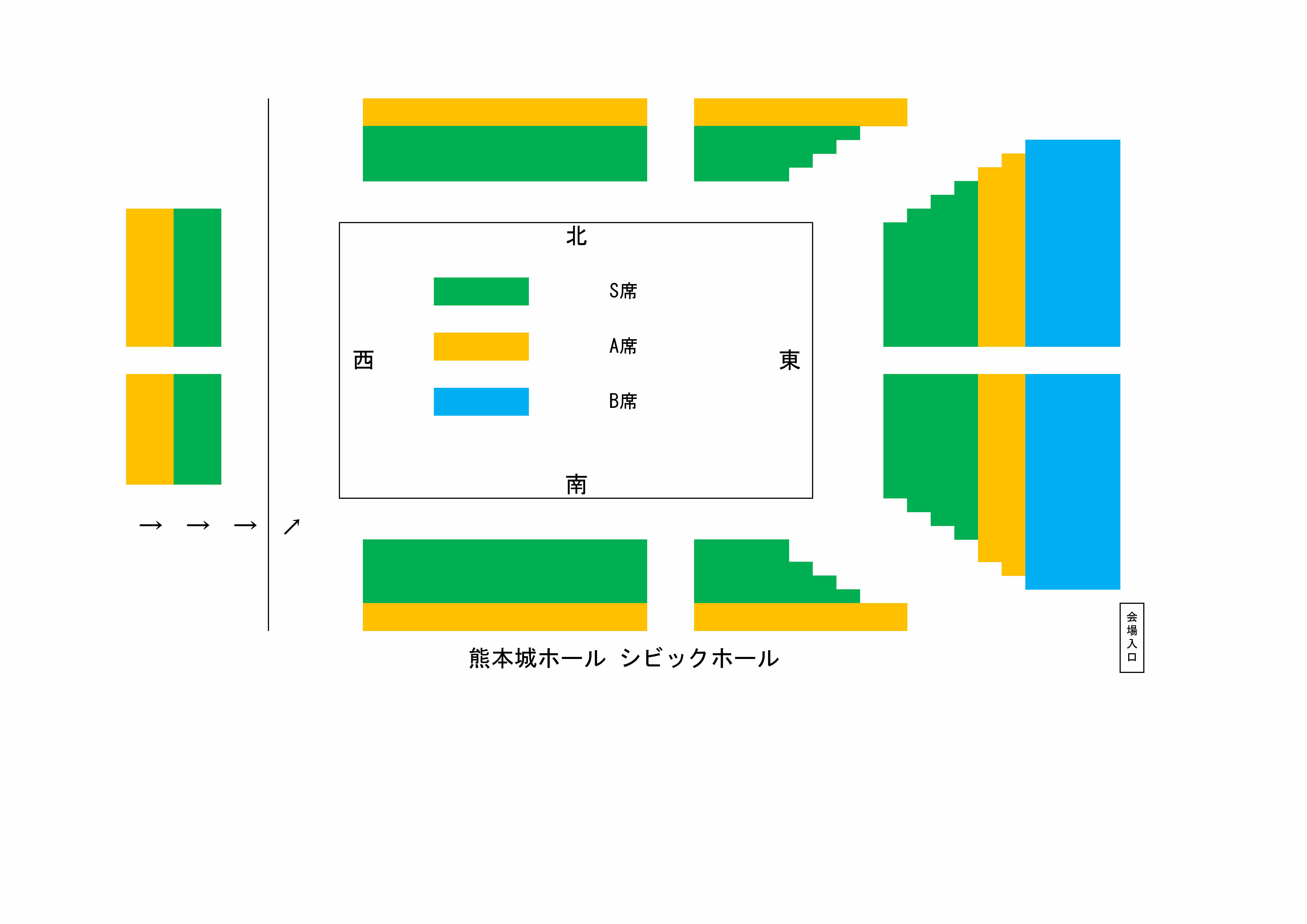 3月10日・熊本城ホールシビックホール大会座席図面