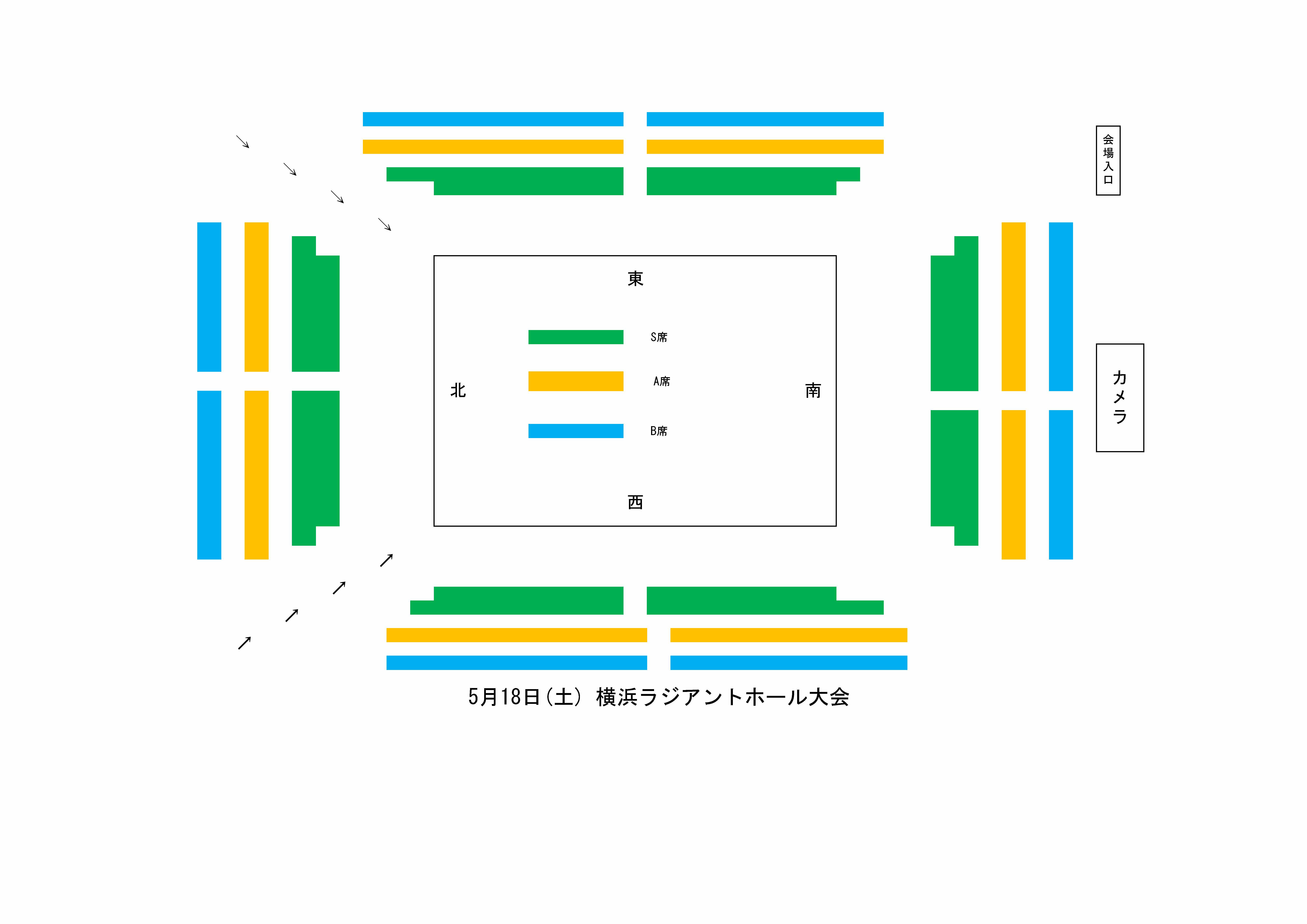 横浜ラジアントホール大会　座席図面