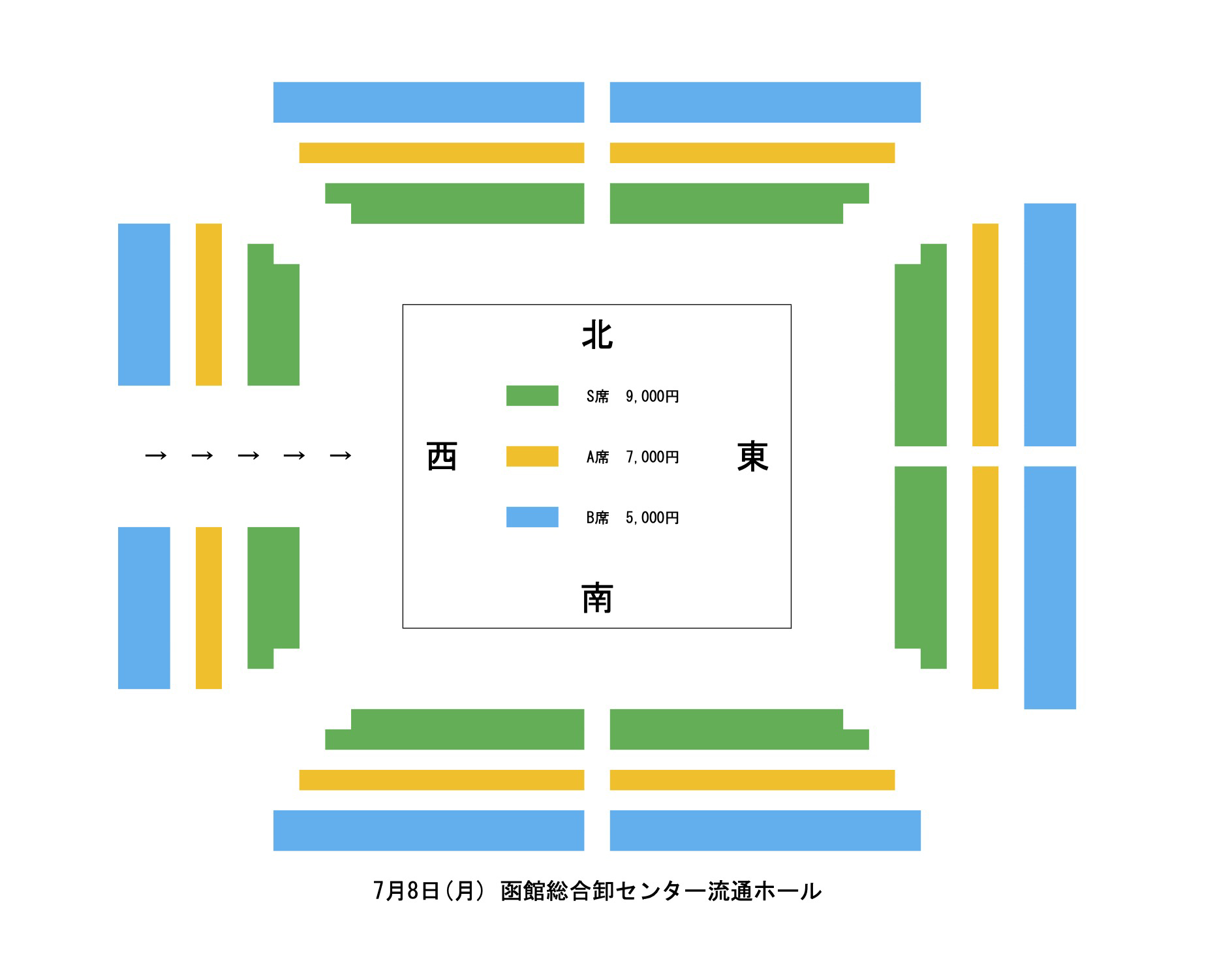 函館総合卸センター流通ホール大会 座席図面