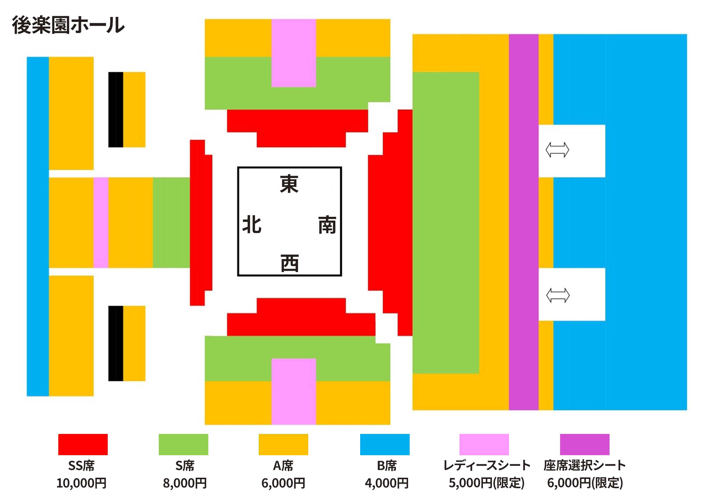 後楽園ホール大会 座席図面