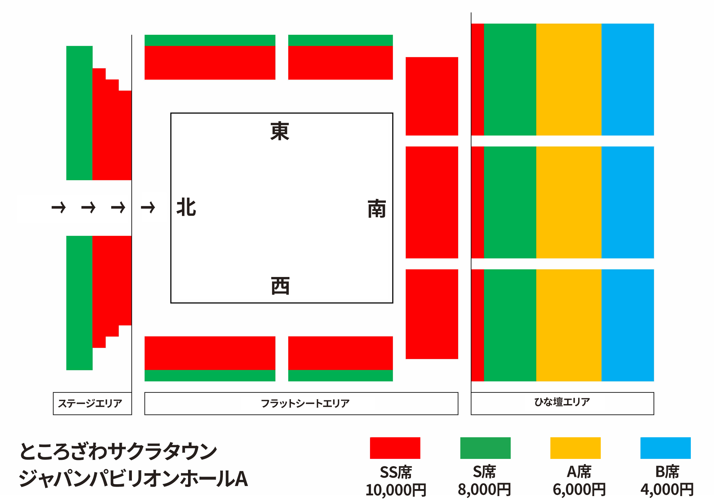 ところざわサクラタウン大会　座席図面