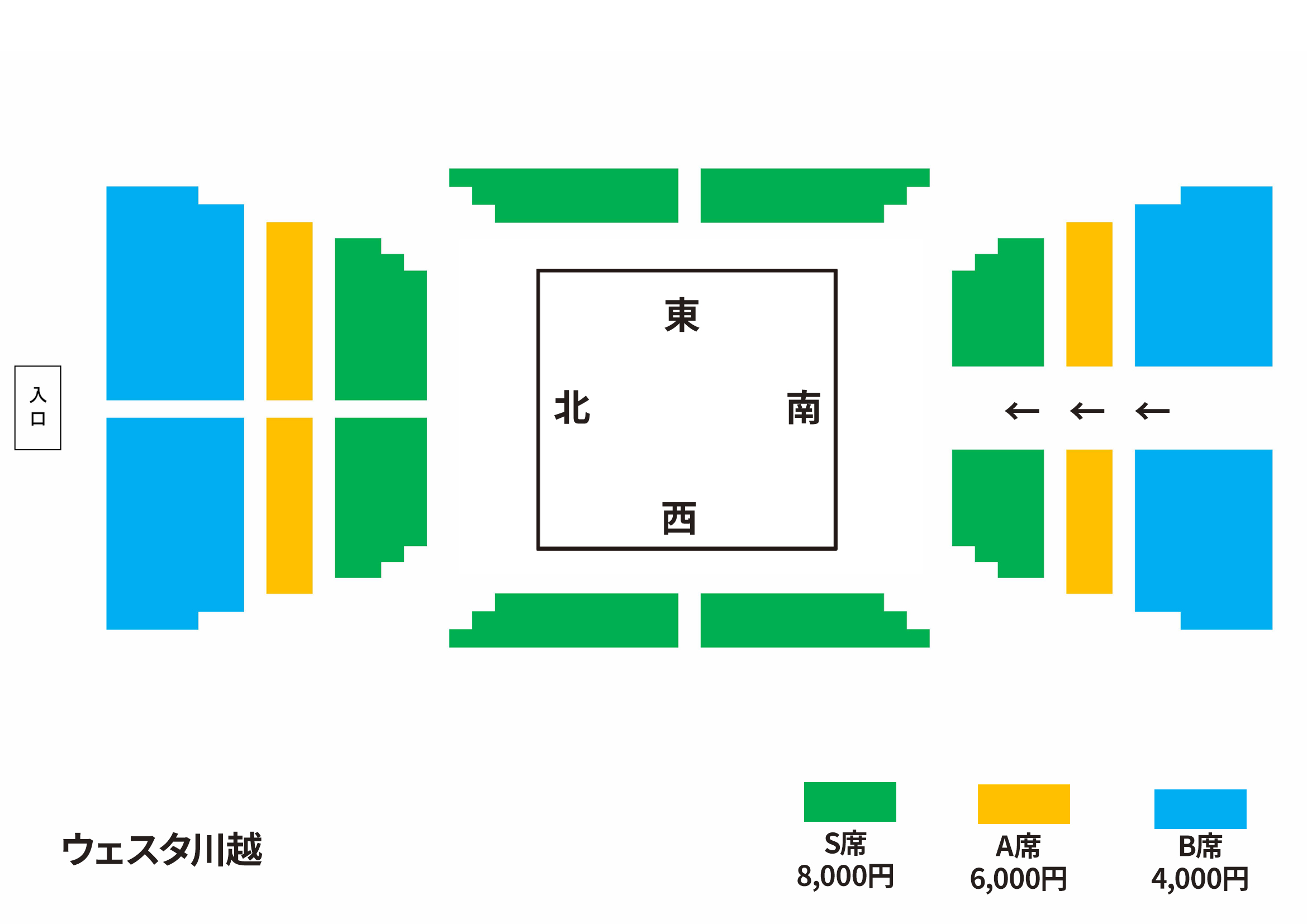 ウェスタ川越大会　座席図面