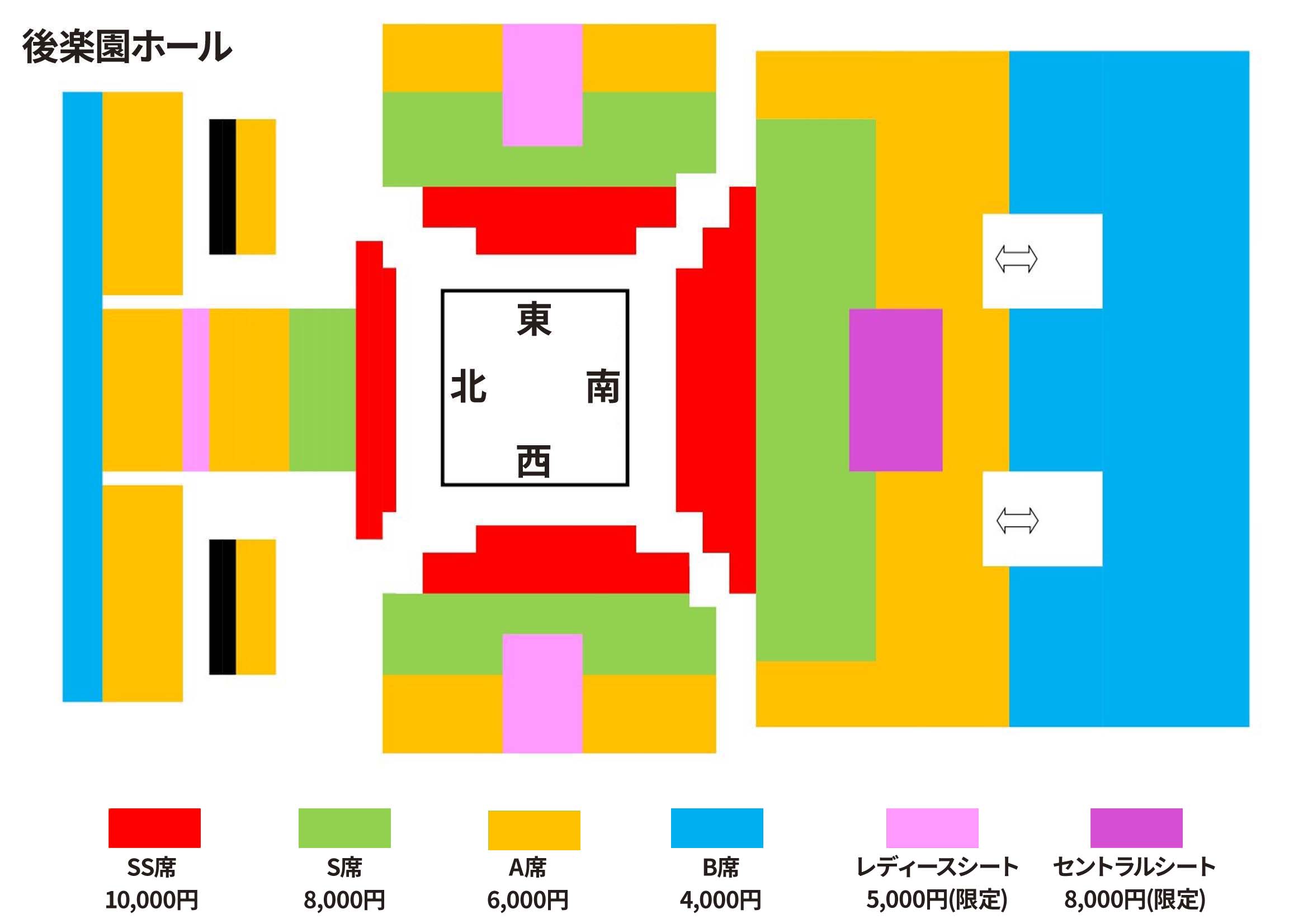 後楽園ホール大会　座席図面