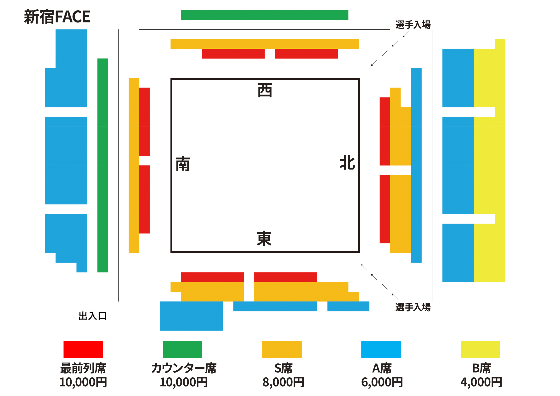 新宿FACE大会　座席図面