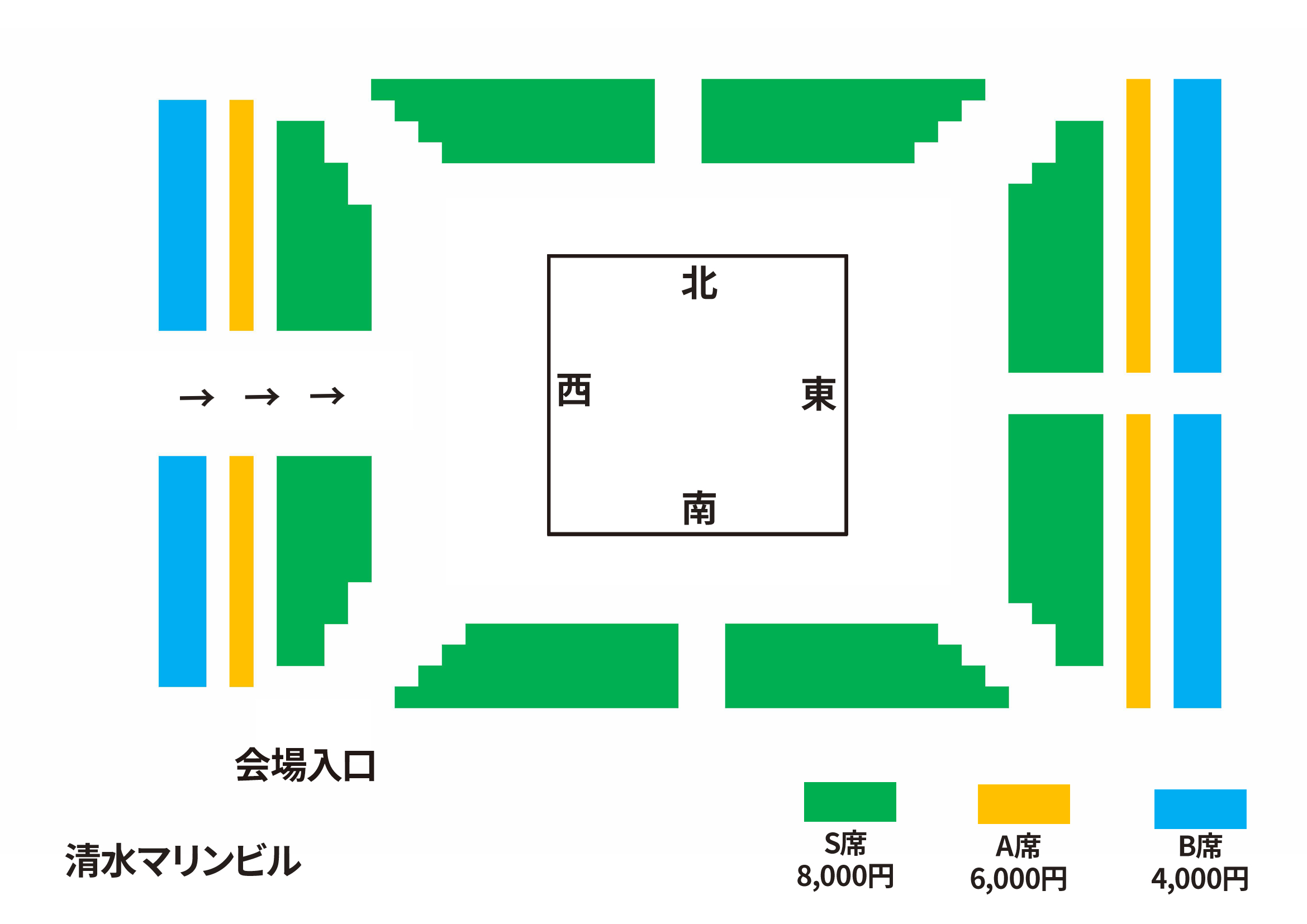 清水マリンビル大会　座席図面