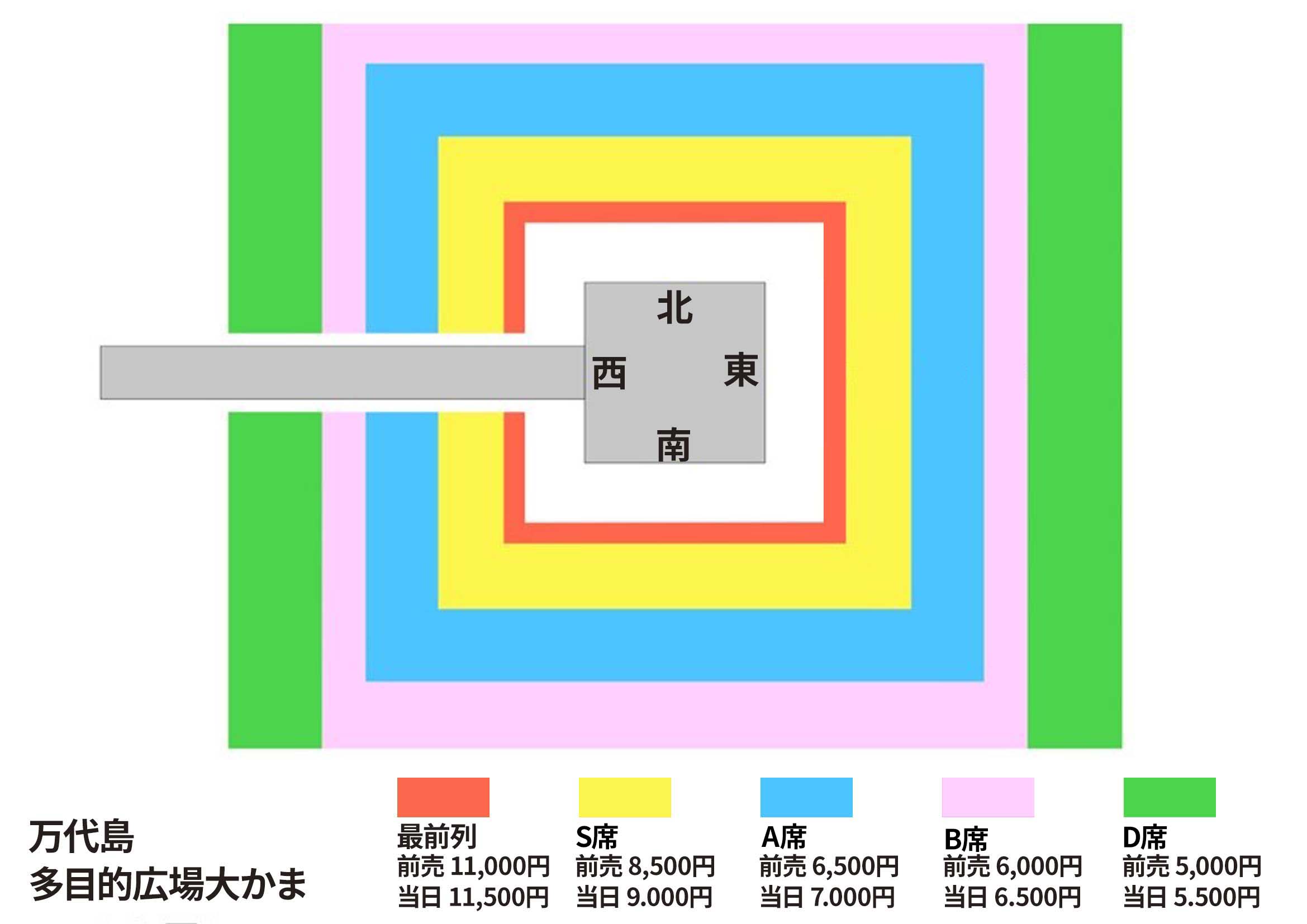 万代島多目的広場大かま大会　座席図面