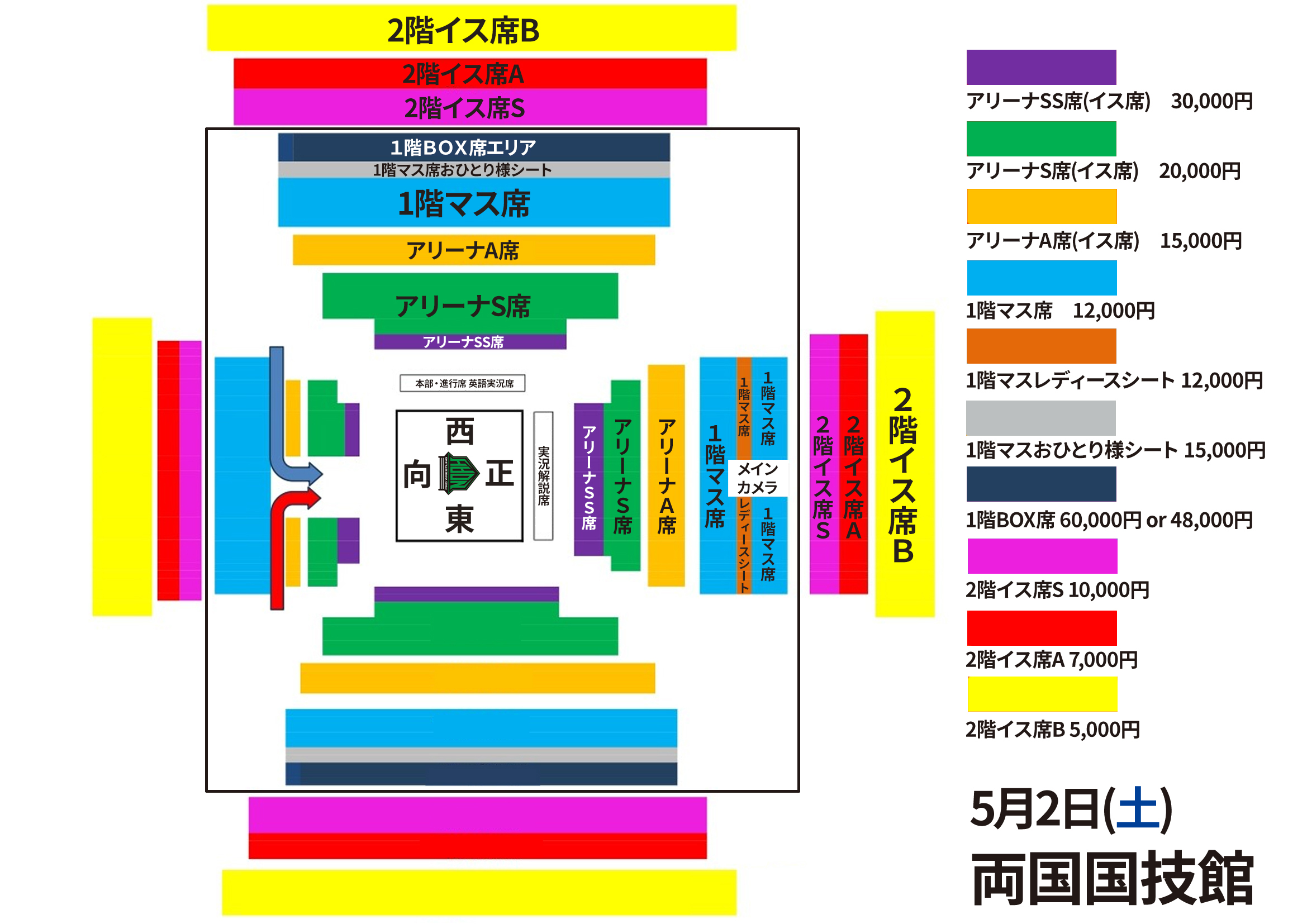 両国国技館大会　会場図面