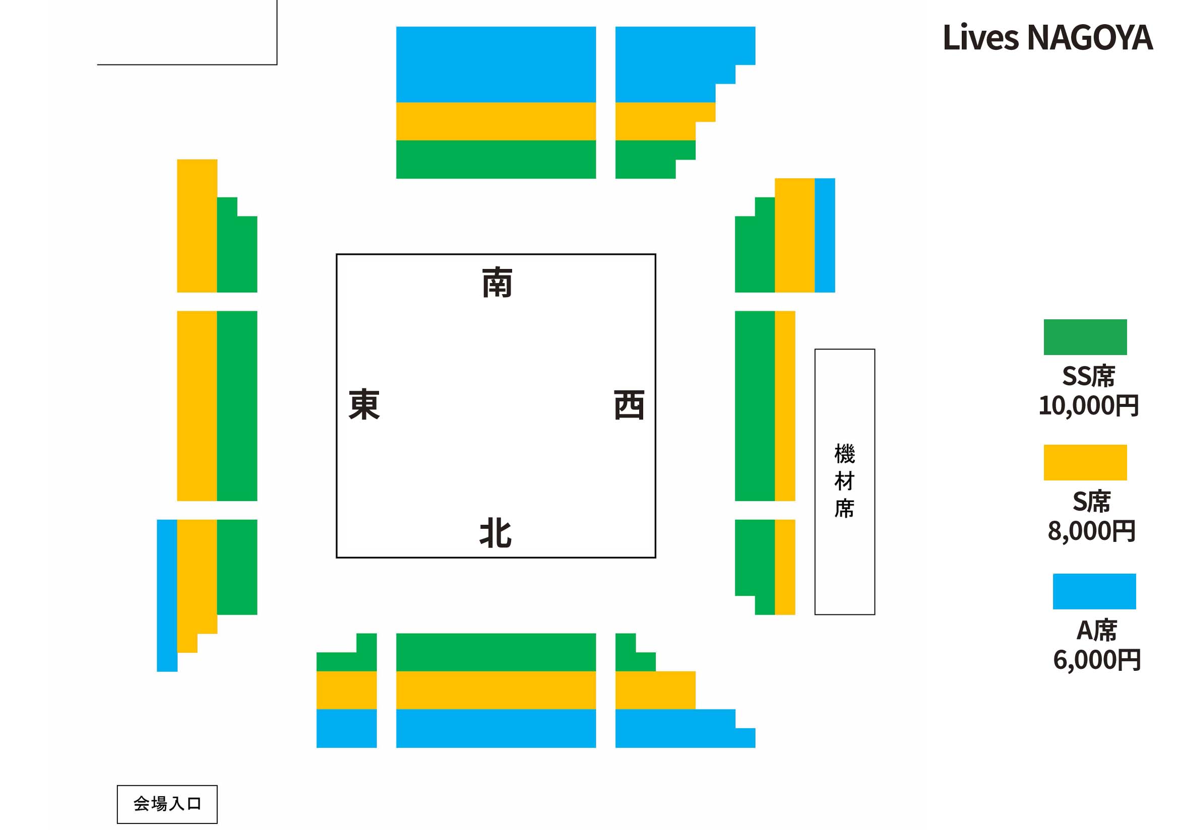 Lives NAGOYA大会　座席図面