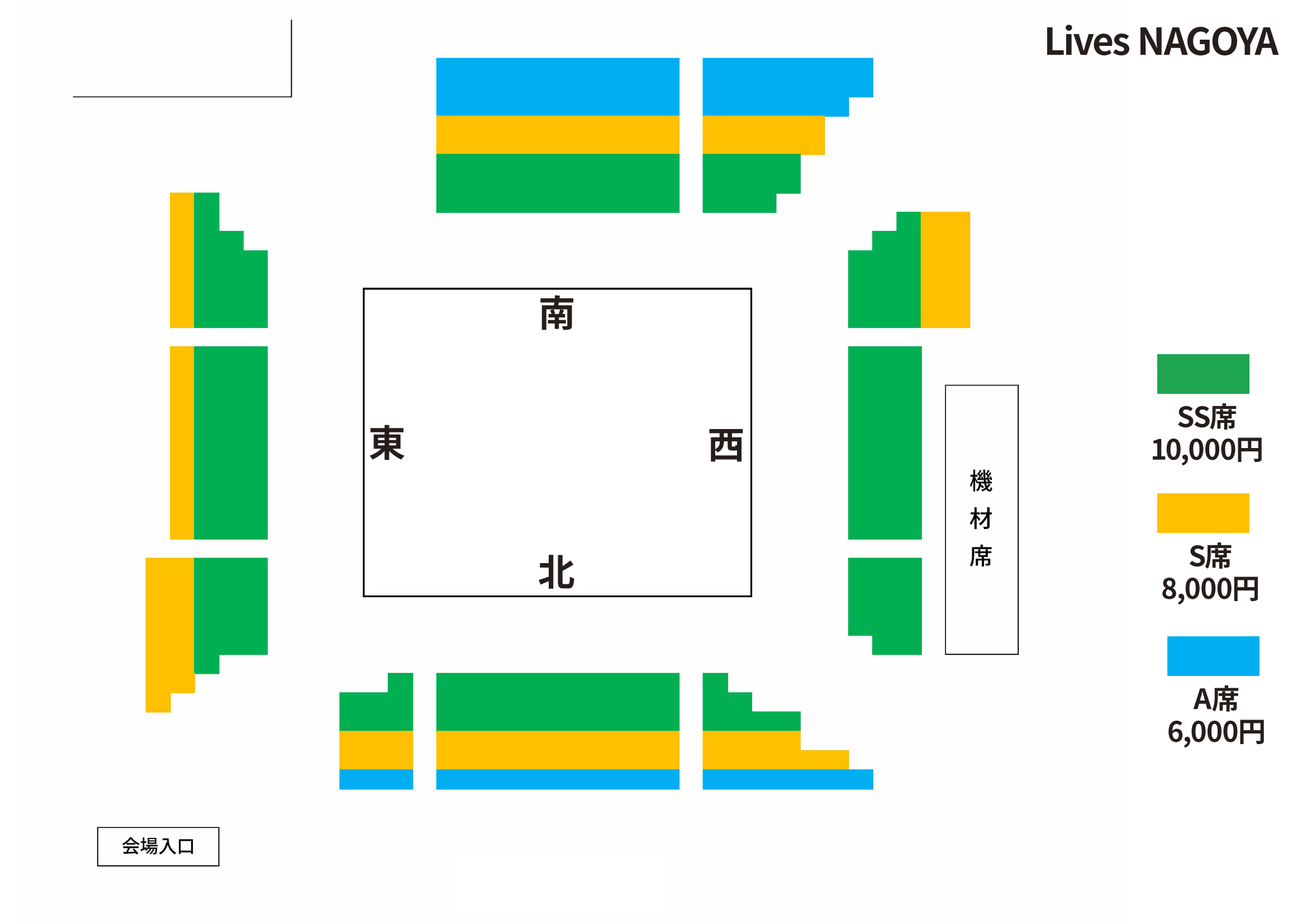 Lives NAGOYA大会　座席図面